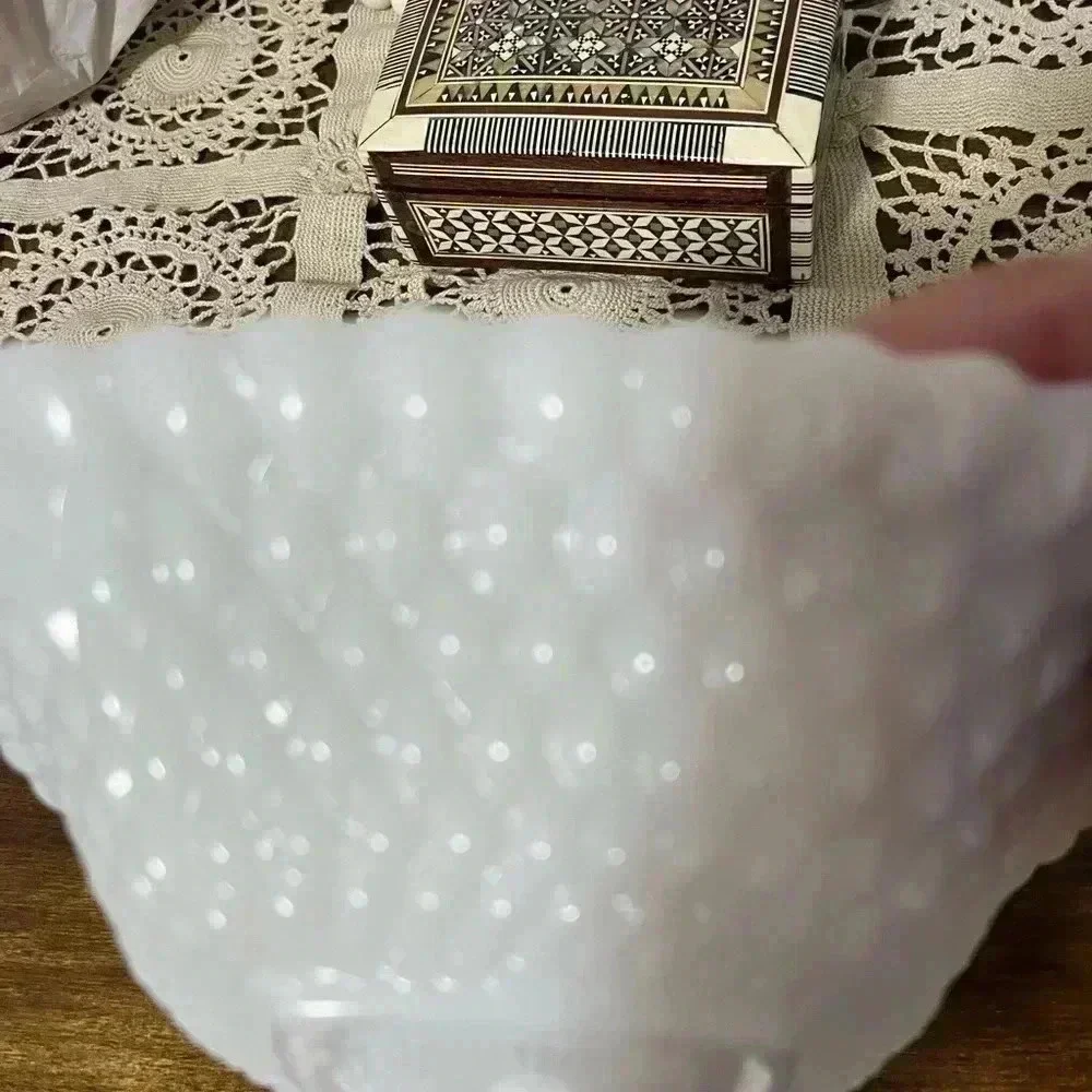 Vintage milk glass candy dish